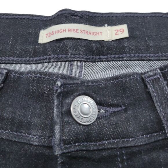 Levi's Jeans Size 29 Women's Levi's 724 High Rise Straight Jeans Distressed Torn - Picture 5 of 6